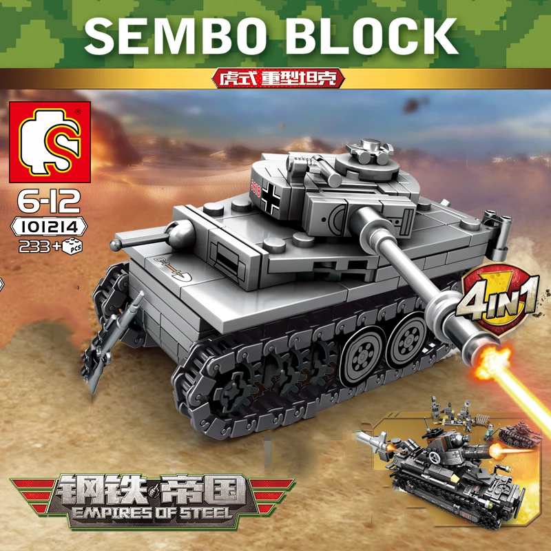 Конструктор SEMBO из 1914 блоков танк Военная серия строительные блоки фигурки