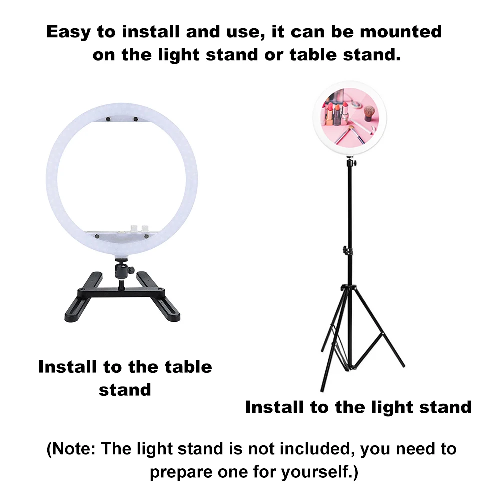 Многоцветный СВЕТОДИОДНЫЙ кольцевой светильник 14 дюймов RGB 240 с регулируемой