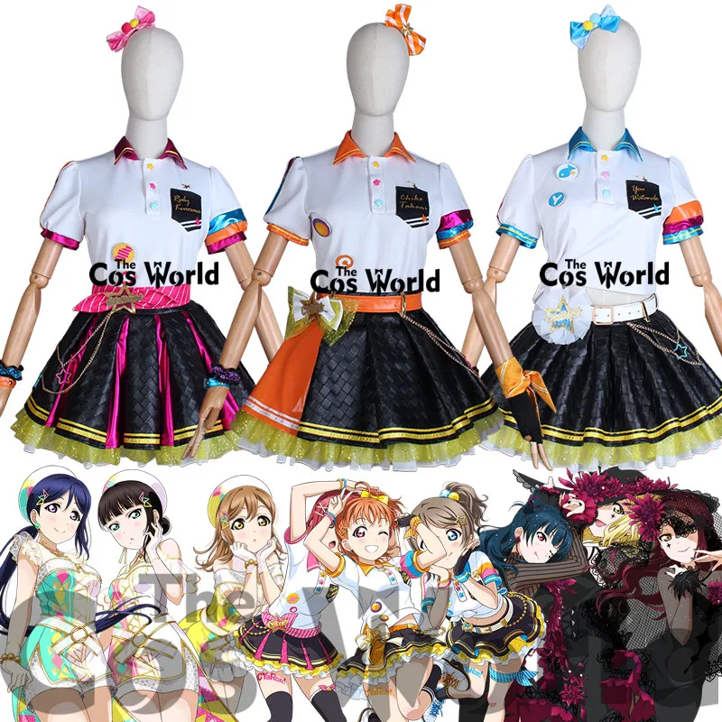 Lovelive!Sunshine! Unit Live Adventure 2020 Aqours 5th Anniversary 9 Characters Takami Chika You Ruby Anime Cosplay Costumes