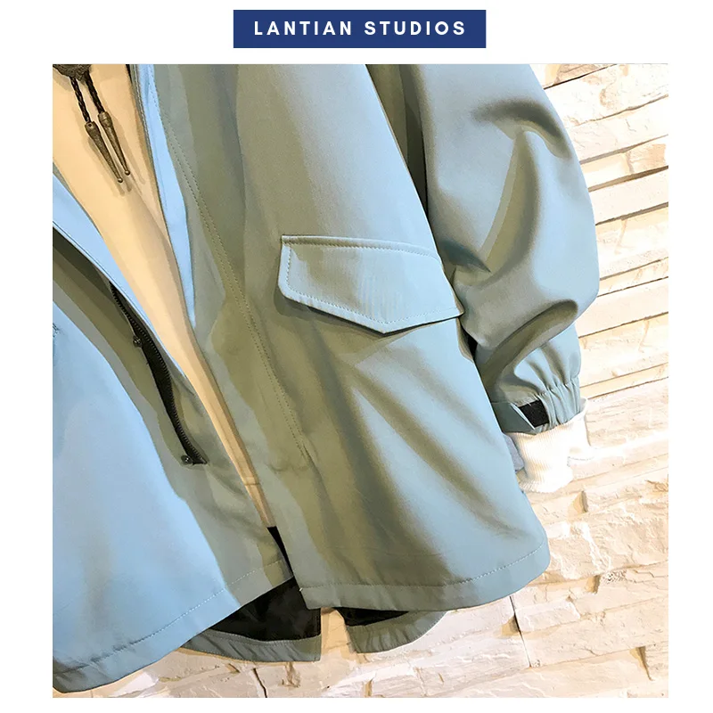 Осенние мужские куртки однотонного цвета 2019 зимние повседневные свободные