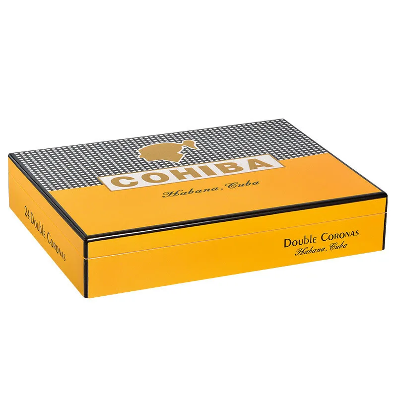 

Ручная работа, желтое углеродное волокно, кедровый хьюмидор Cohiba с передним гигрометром, коробка для сигар