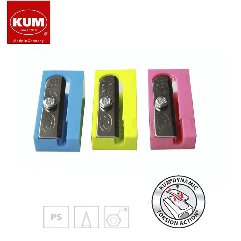 

1pc Germany KUM 100-K Plastic Single Hole Pencil Sharpener High Hardness High Sharp Blade Suitable for 8mm Pencil
