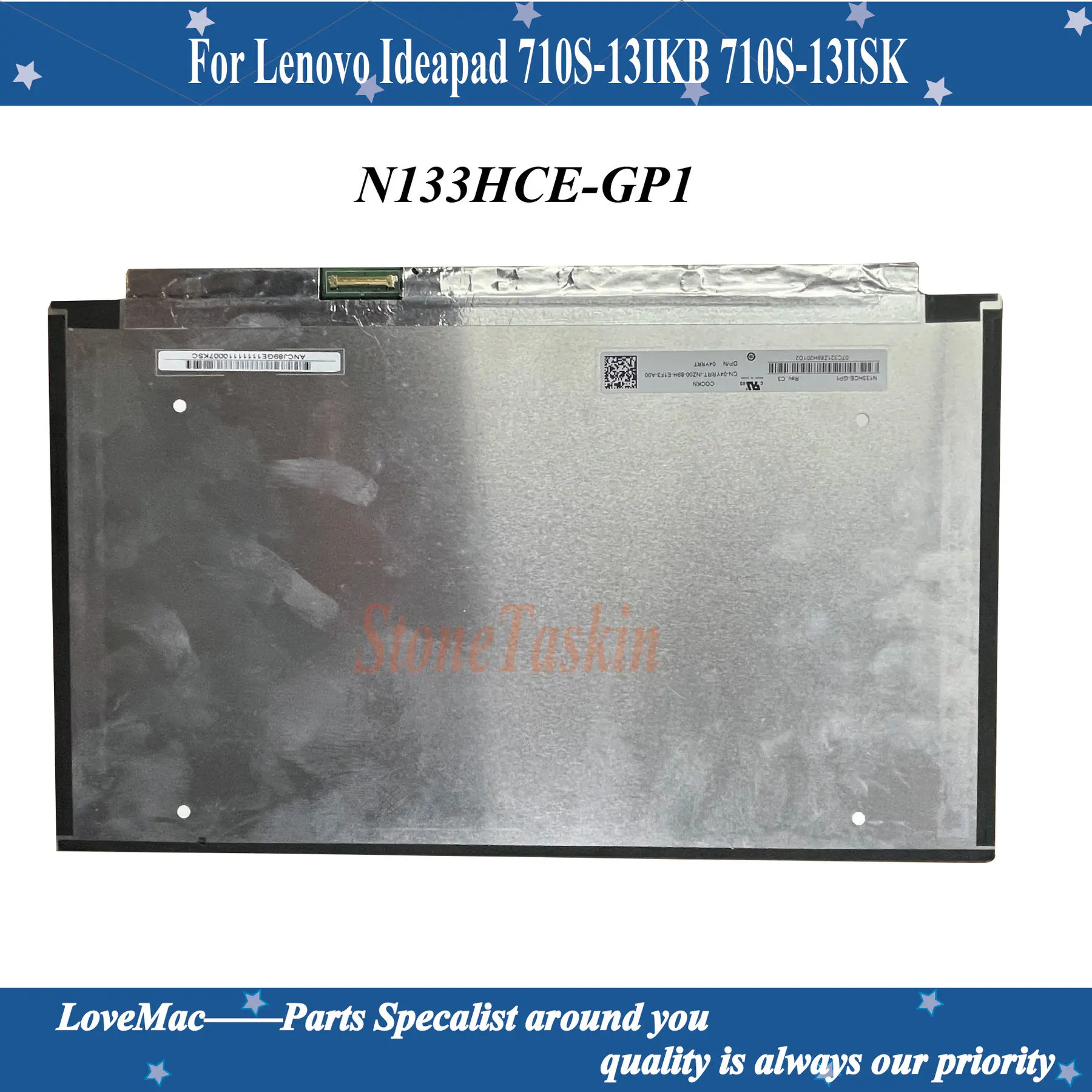 

Original For Lenovo Ideapad 710S-13IKB 710S-13ISK 80SW 80VQ 13.3"LCD Screen Matrix Panel Display LP133WF4 SPB1 N133HCEGP1 tested