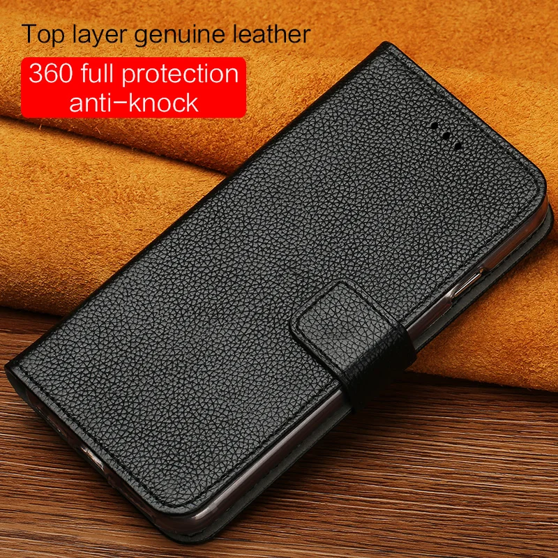 

brand Flip mobile phone shell wallets calf skin litchi magnetic buckle phone case for iPhone 5s 6s 7 X XR xsmax hand-made cover