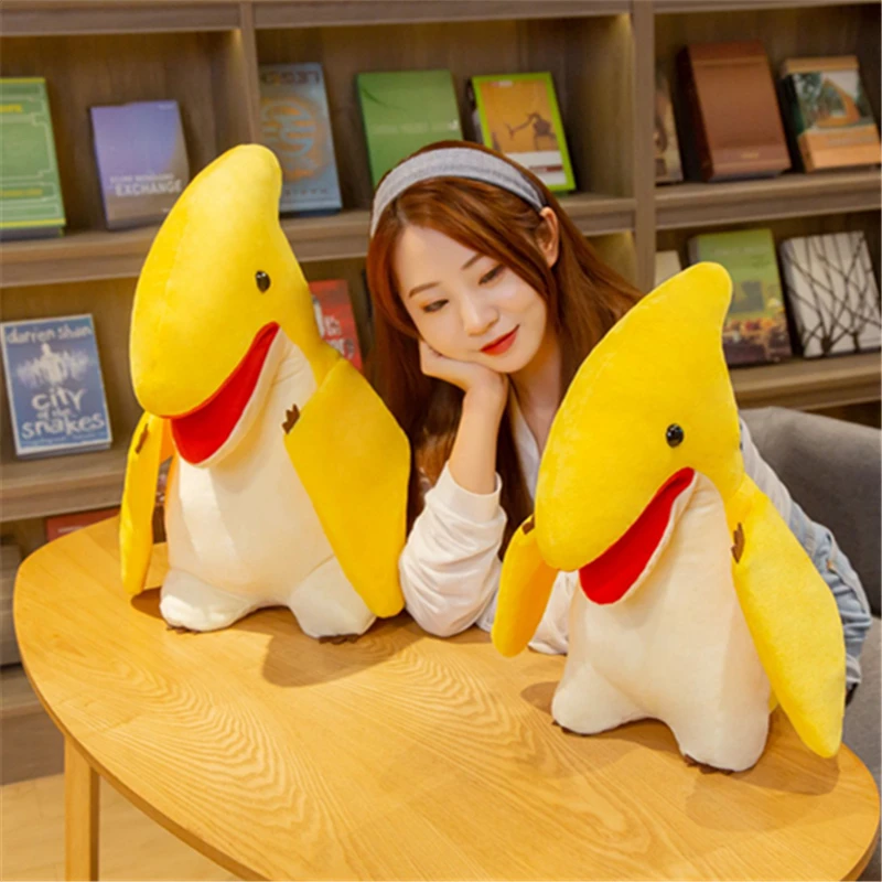 

Симпатичная плюшевая игрушка Pterodactyl, кукла желтого дракона, мягкие плюшевые животные, игрушка, кавайная мягкая подушка, подушка для детей, Р...