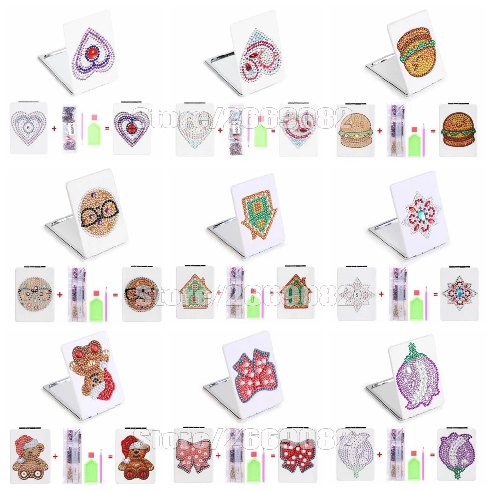 Форма DIY Алмазная картина зеркальная вышивка крестиком Складная Компактная