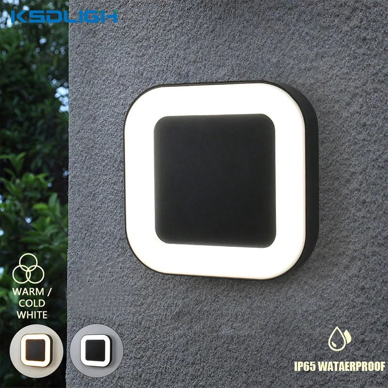 

Outdoor Wall Lighting Radar Motion Sensor IP65 Square Wall Sconce Lamp LED Balcony Porch Garden Villa Lighting Fixtures 12W