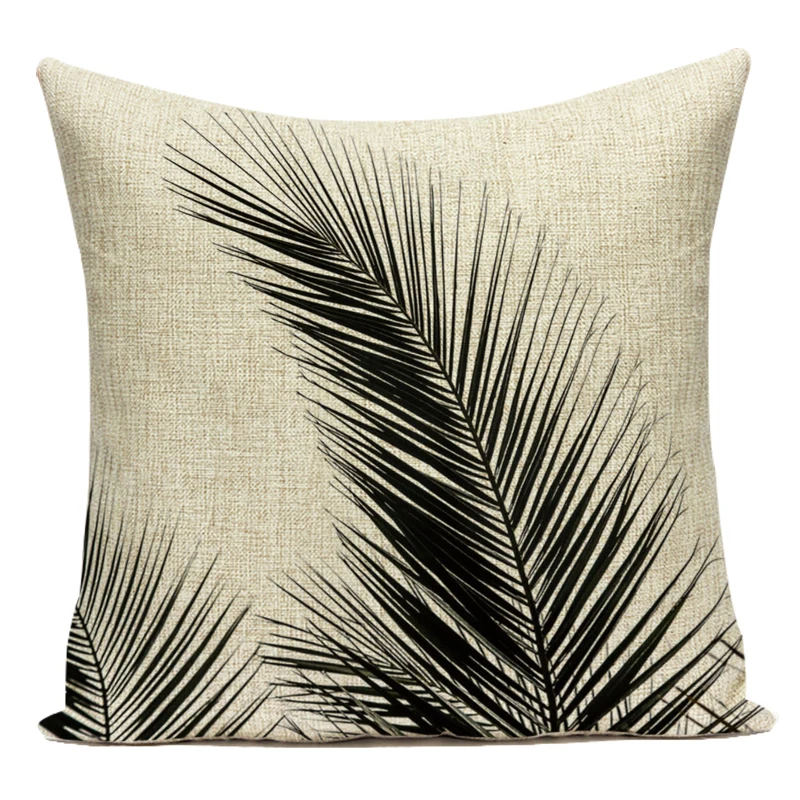 Декоративные подушки из полиэстера с тропическими растениями большие Пальмовые