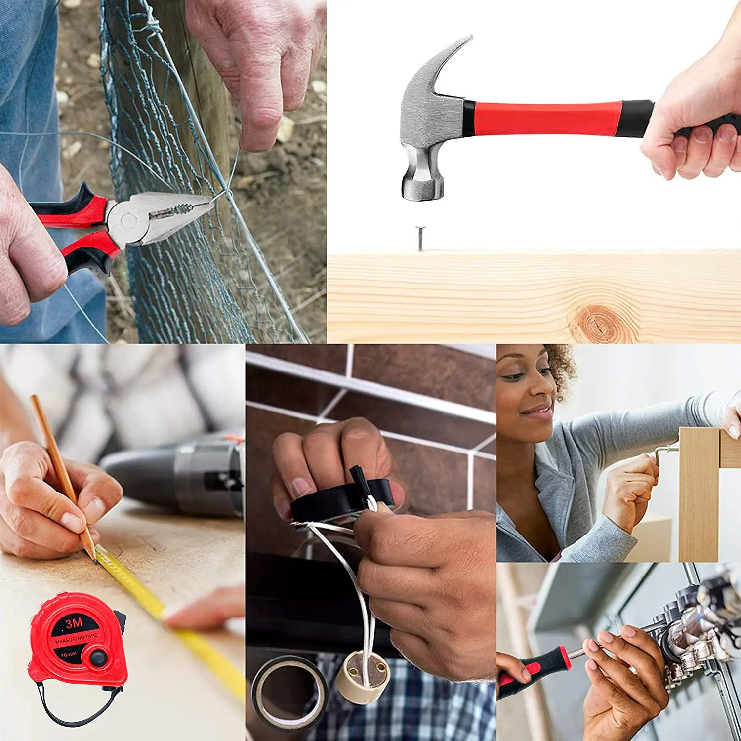 BOLTHO 61 шт набор инструментов для ремонта дома общий Домашний ручных с пластиковым