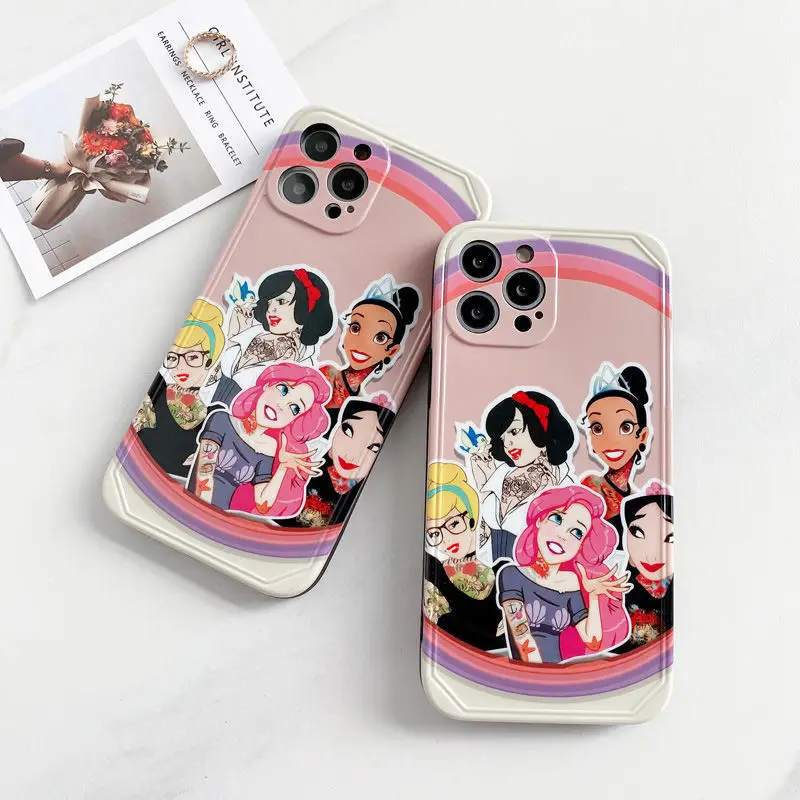 

New 2021 Disney Princess waterproof anti-drop mobile phone case for iPhone 7/8 plus x xr xs max 11/12pro max 12mini