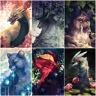 5D алмазная роспись дракона леопардовая винтажная полностью Алмазная вышивка крестиком наборы цветов мозаика Стразы домашний декор