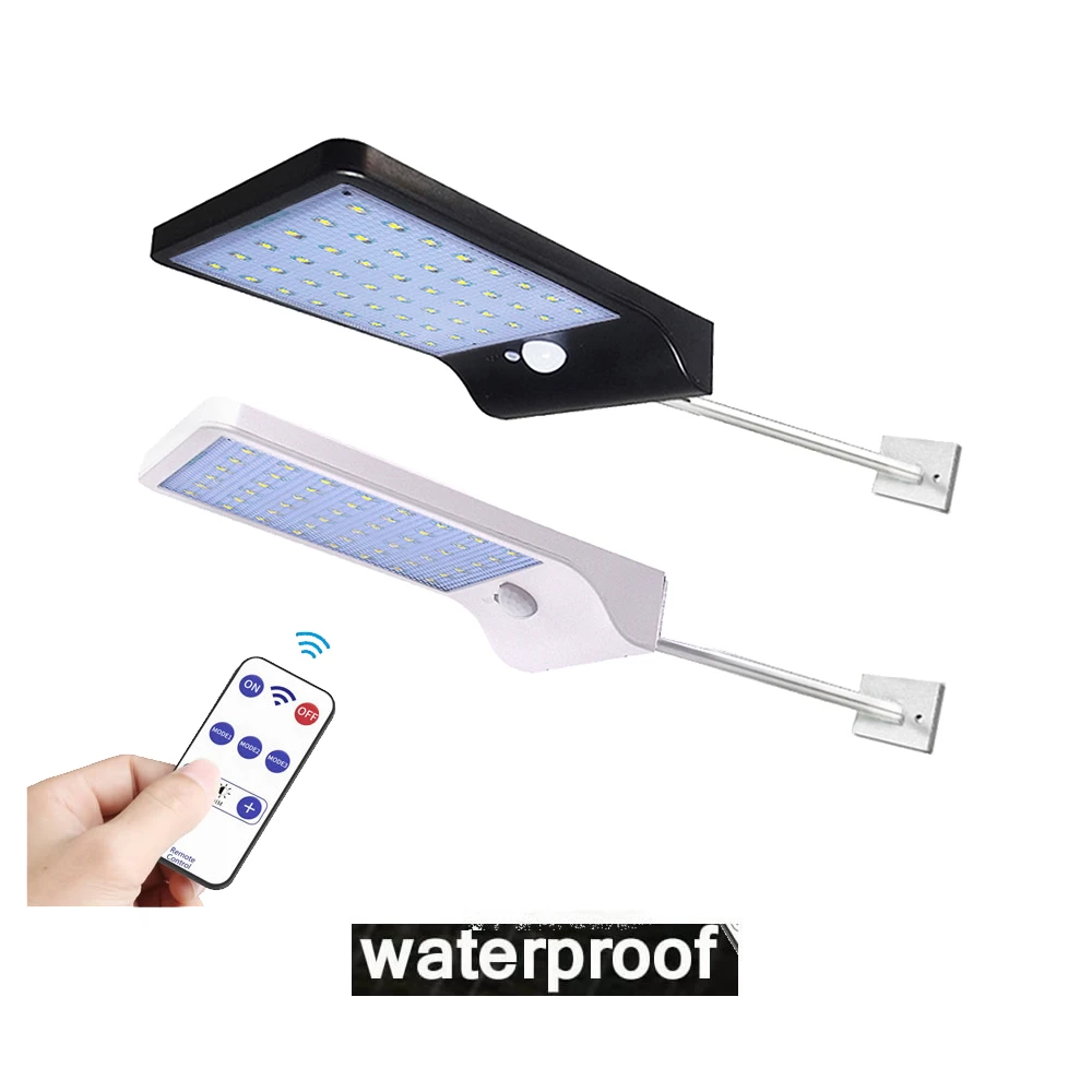 Wireless Motion Sensor Solar light 48 LED Garden Path Wall Outdoor Street 4 Modes lamp Waterproof remote controller | Лампы и
