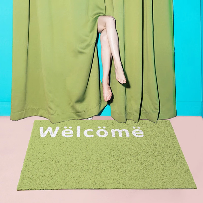 

Nordic Welcome Entrance Doormat Kitchen Bedroom Bathroom Living Room Carpet Custom Bath Mat Home Front Door Mat Non-slip PVC Mat