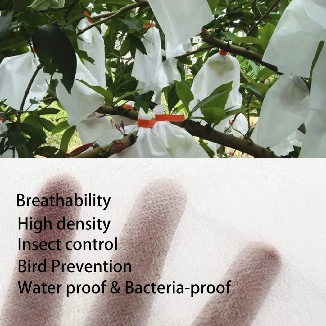 

Non-woven fabric Fruit Protect bag White 100PCS /set 18 x 20cm Plant Cover