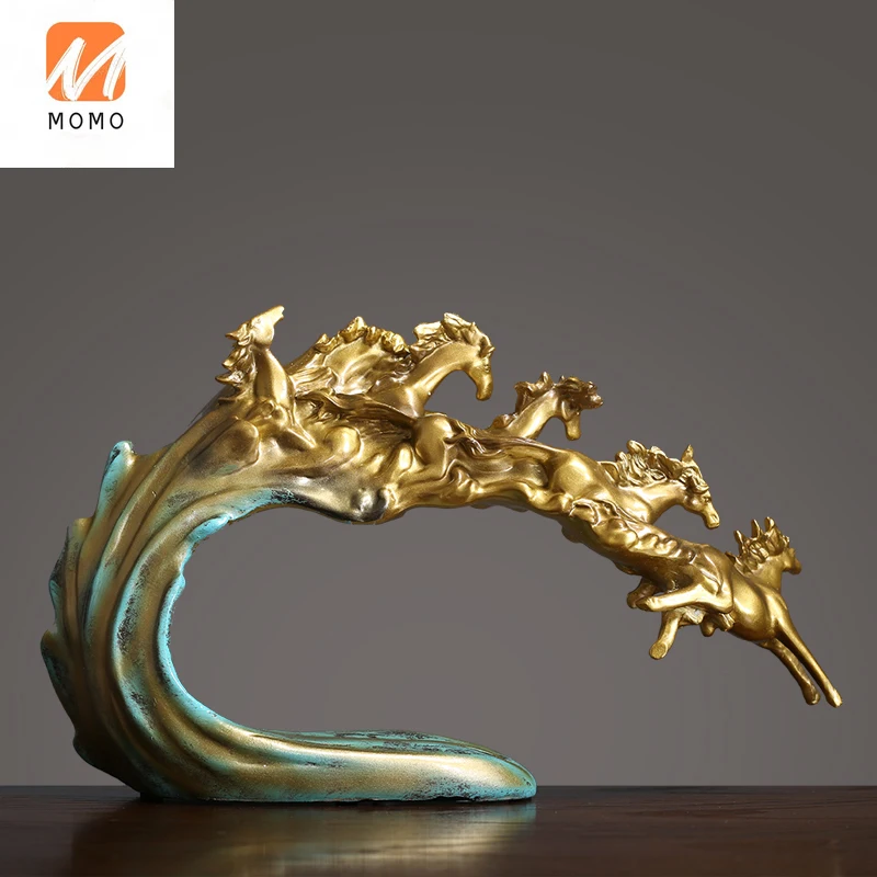 

Steed Ornaments European Style Ten Thousand Horses Galloping Ahead Home Living Room Success Showroom Furnishings Elegant