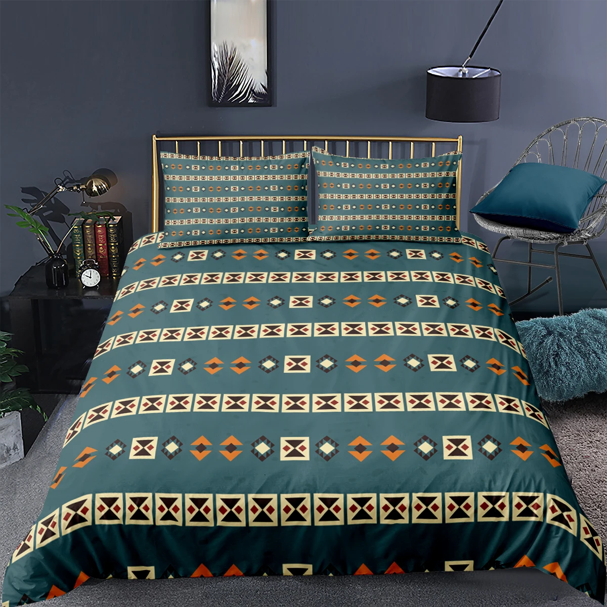 

Bohemian Stripes Duvet Cover Pillowcase 3D Printed Bedding Set Luxury Quilt Cover Adult Child Single Twin Double Queen King Size