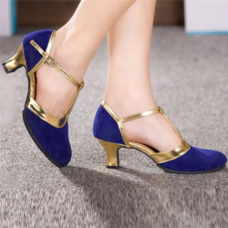 Женские туфли для бальных танцев черные с закрытым носком