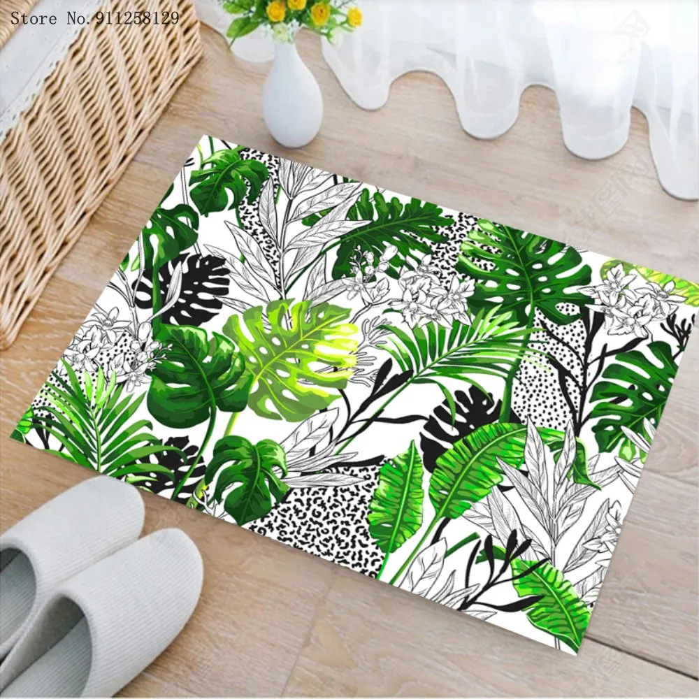 

Tropical Plants Doormat 3D Print Doormat For Entrance Door Mat Tropical Fruit Doormat Home Textile Rectangle Floor Rug Decor