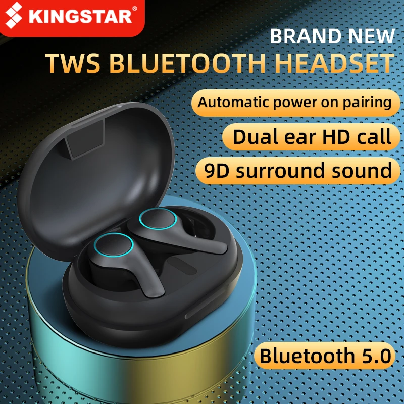

KINGSTAR TWS Wireless Headphones Bluetooth V5.0 Earphones Touch Control 9D HiFi Stereo Sports Earbuds Headset Binaural Stereo