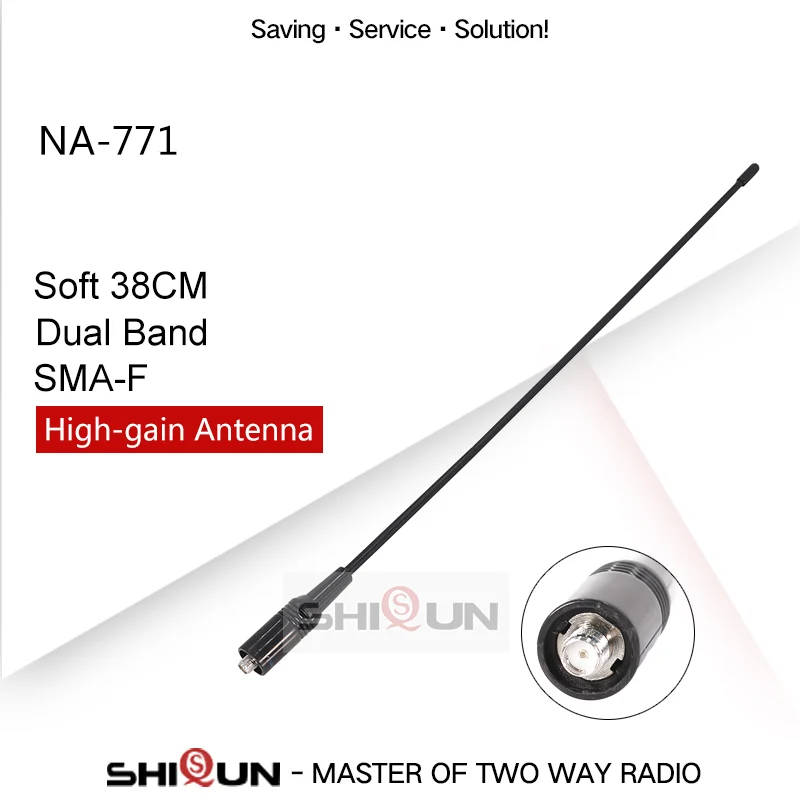 Антенна NAGOYA NA-771 двухполосный Baofeng антенна VHF/УВЧ SMA-Female со SMA Мужской Для Портативная радиостанция Baofeng UV-5R UV-82 BF-888S H-777 УФ 5RA - Цвет: 1 SMA-Female