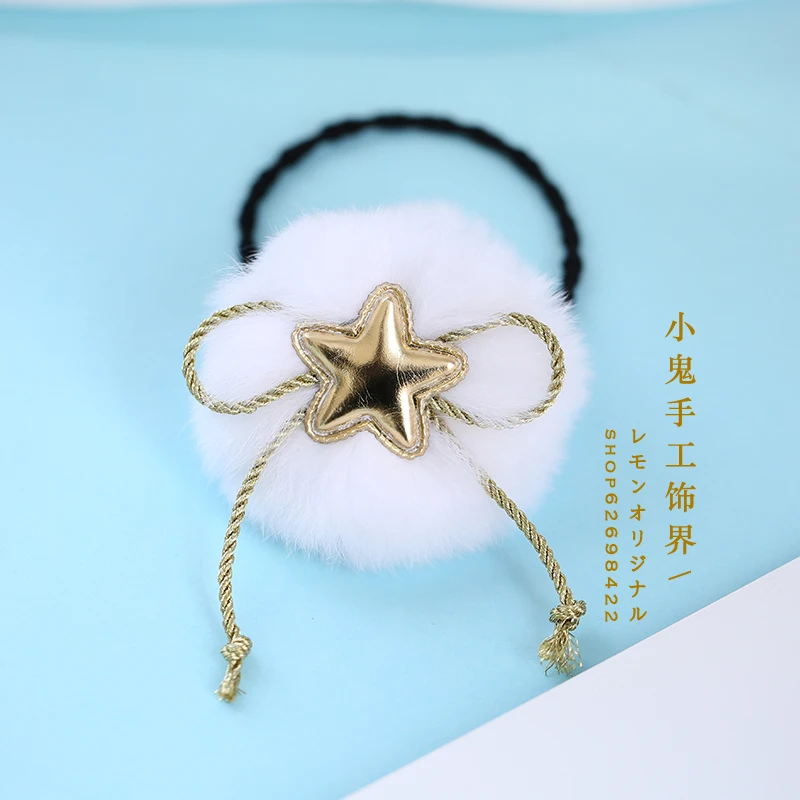 Hair ring Темно-синий большой галстук-бабочка заколка для волос перламутровая повязка на голову ручной работы бант головной убор Лолиты - Цвет: Hair ring