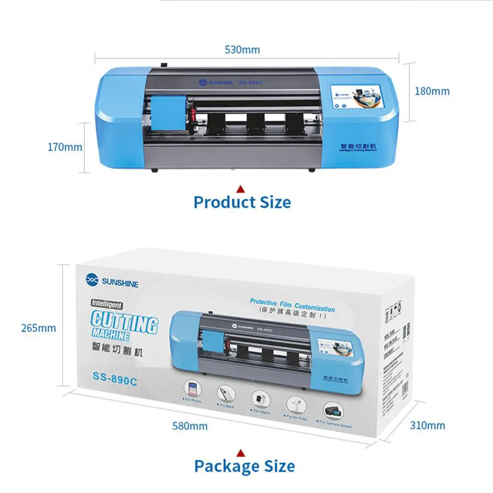

SS-890C Cutting Machine Protect Film Protective Tape Repair Tools kits