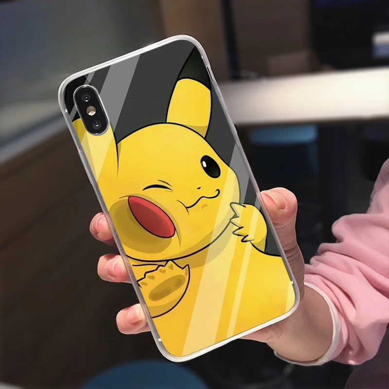 Забавный Милый Карманный Мягкий силиконовый чехол elf Pikachue для iPhone 5s Se 6 6s 7 8 Plus X XR XS