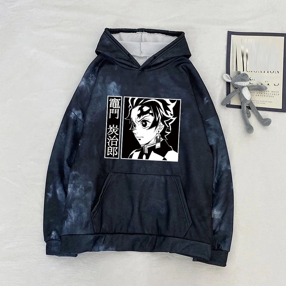 

2021 Hot Anime Demon Slayer Hoodie Tanjiro Manga Print Pullover Men/Women Korean Kpop Street Style Sweatshirt Causal Outerwear