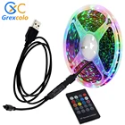 Светодиодная ленсветильник 2835 DC5V Гибкая Светодиодная лампа RGB 1 м 2 м 3 м 5 м Bluetooth музыкальный контроллер экран ТВ подсветильник ка