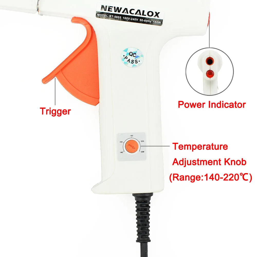 Пистолет клеевой NEWACALOX 11 мм 150 Вт