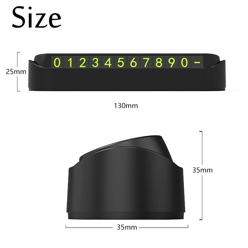 car phone number card plate hidden temporary parking night fluorescent telephone number auto park stop accessories free global shipping