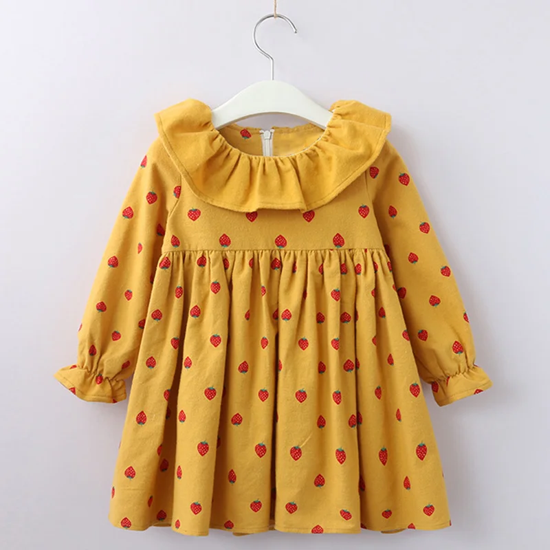 

Menoea Children Dress New Brand Spring Kids Animals Pattern Long-Sleeve Dress Girls Rabbites 2 Color Clothes Dress