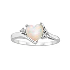 Минималистичное кольцо с натуральным сердцем и опалом из циркония, свадебные кольца из циркония, аксессуары для женщин, подарок для девушки, ювелирные изделия