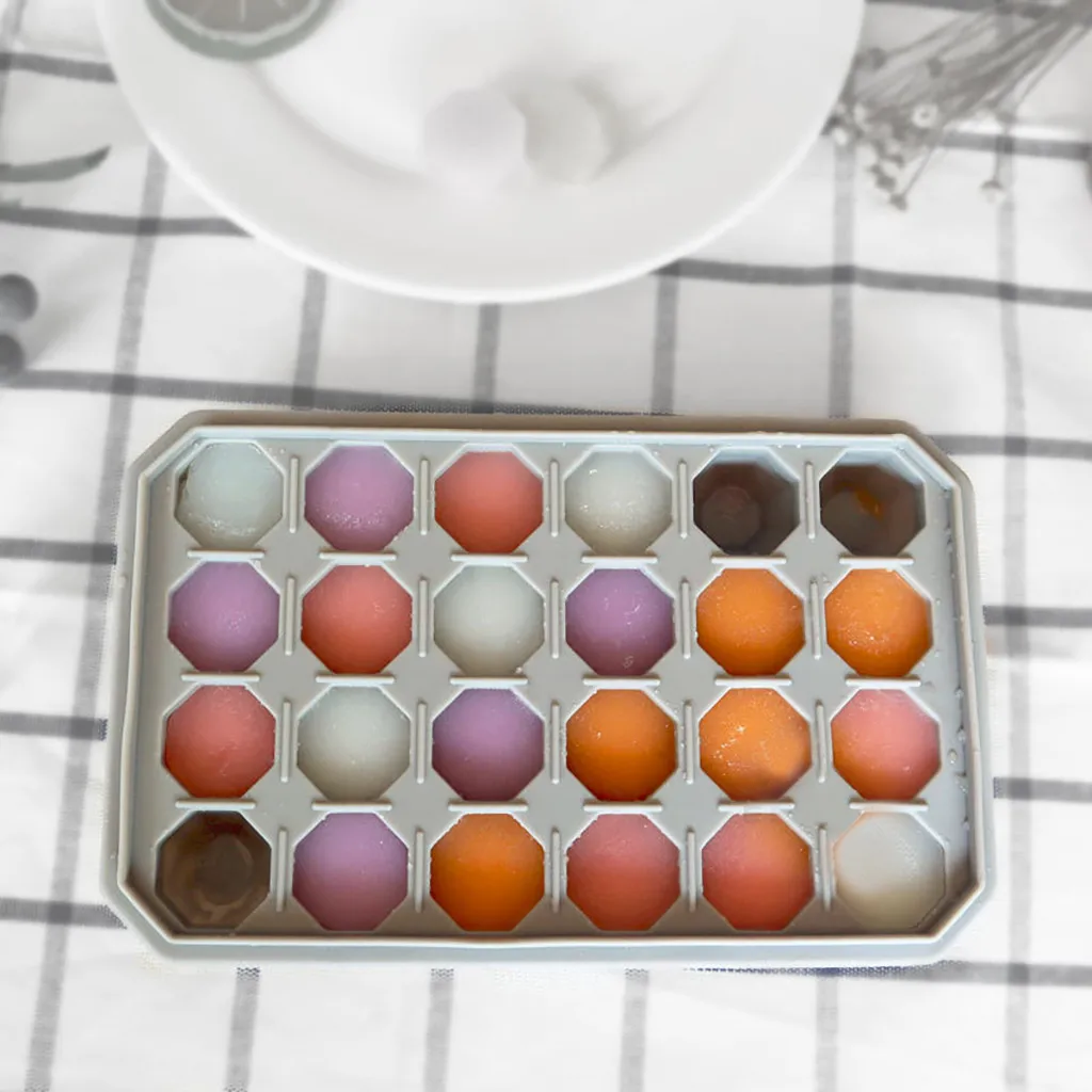 24 полости коробка для льда с крышкой крышка напитков желе морозильная форма DIY