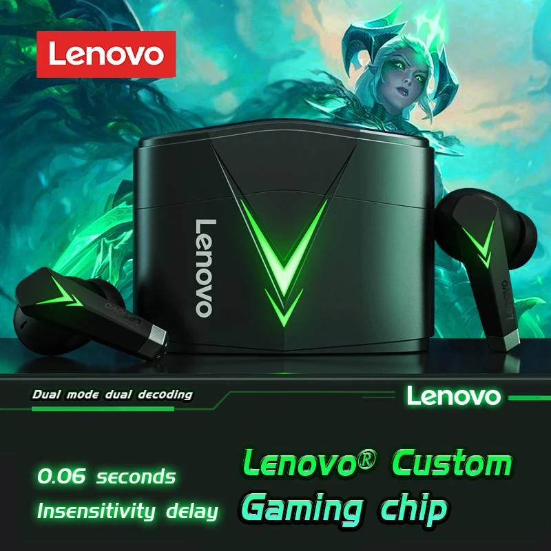 

New Products in stock Lenovo LP6 Wireless Headset Bluetooth V5.0 Game True Esports Eat Chicken Extra Long Life Touch Contro