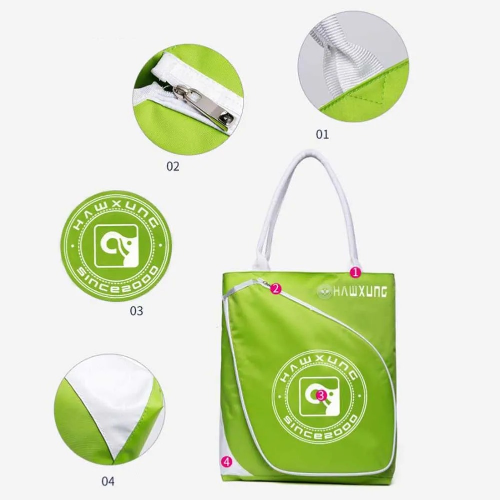 

Travel Portable Tennis Scratch Resistant Towels Zipper Waterproof Outdoor Sports Badminton Racquet Bags Nylon Handbag Tote