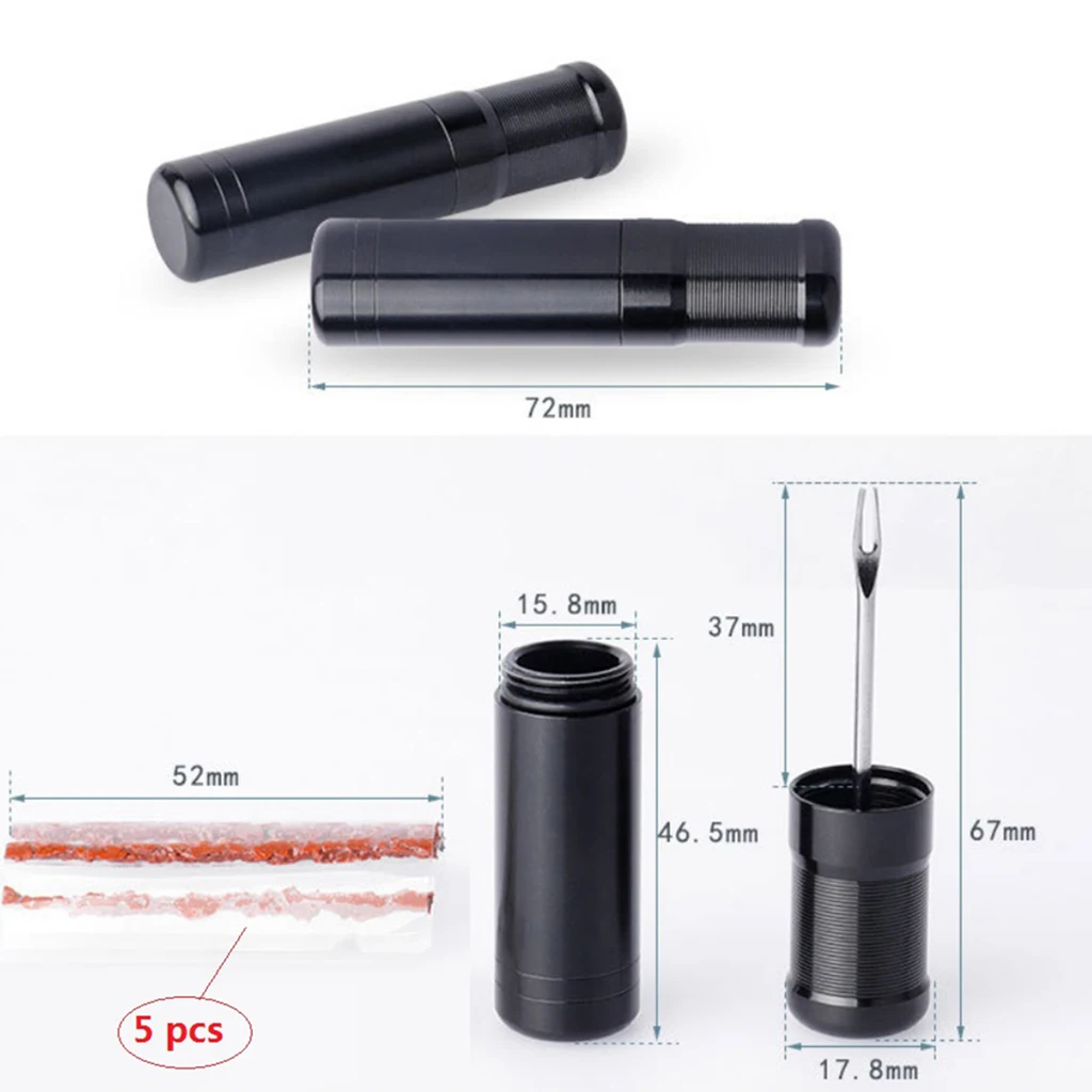 

Tubeless Tire Puncture Repair Kit Adhesive Strips Plug Bike Vacuum Tyre Fix
