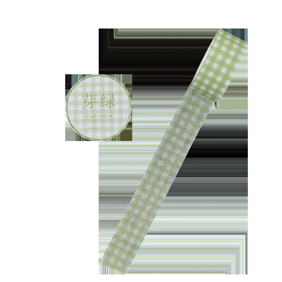 Клейкая лента в клетку Washi Kawaii декоративная клейкая широкая Маскировочная для