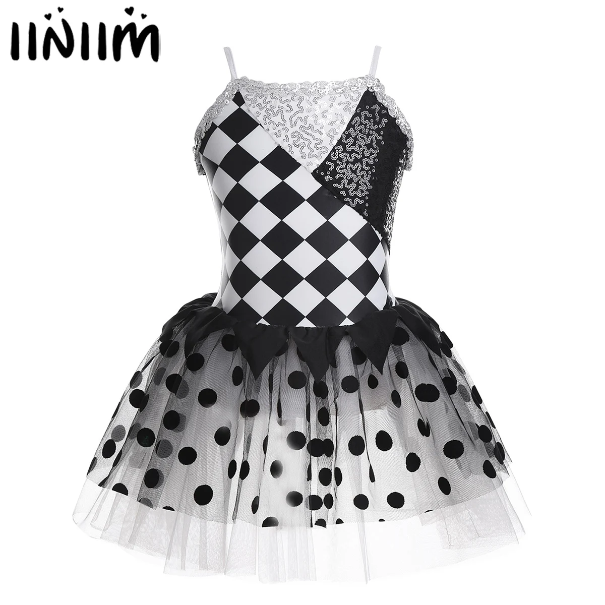 

Детские танцевальные костюмы для девочек на тонких лямках с блестками и геометрическим принтом, гимнастическое трико для балерины