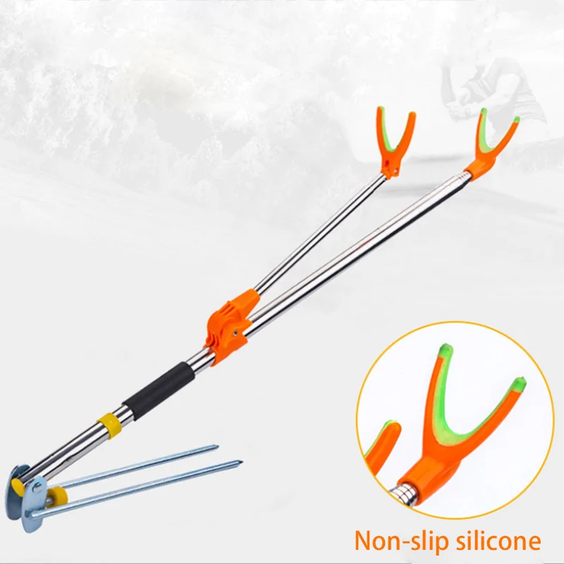 Противоскользящий регулируемый держатель для удочки из нержавеющей стали