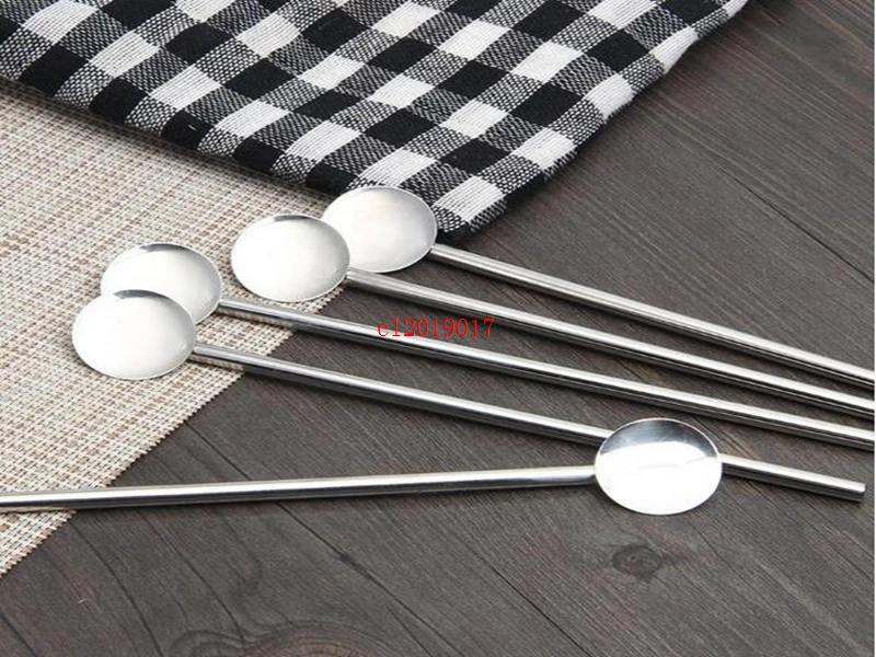 Полезная креативная ложка из нержавеющей стали для напитков коктейлей молока