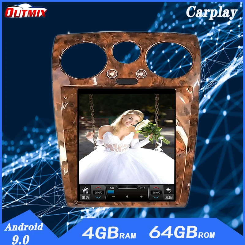 

Tesla Style Screen Android 9.0 Car Multimedia Player For Bentley Speeding Supersport GPS navigation Audio Radio stereo head unit
