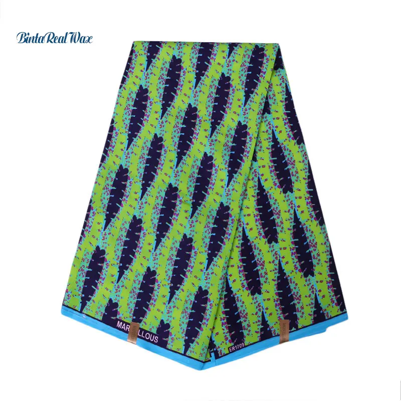 Настоящая Африканская ткань с восковой печатью высокого качества 6 ярдов