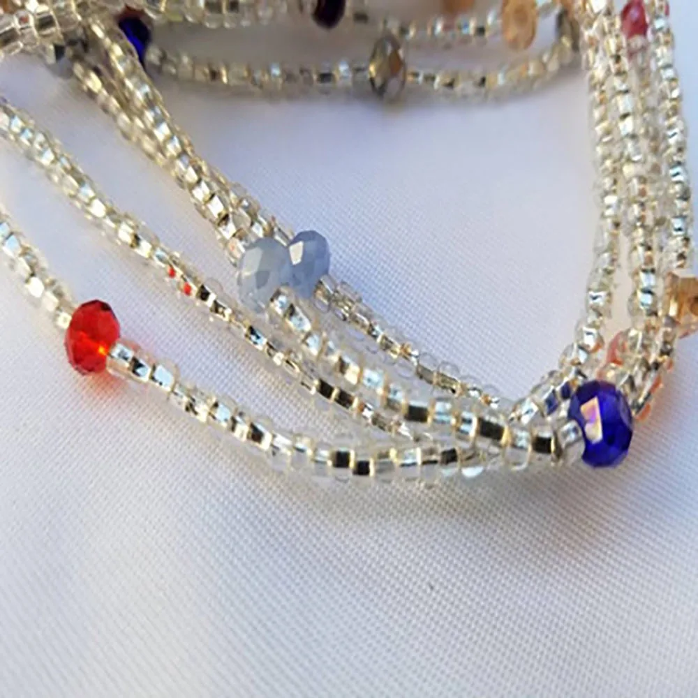 Новое поступление комплект из 2 предметов африканская цепочка на живот бусины