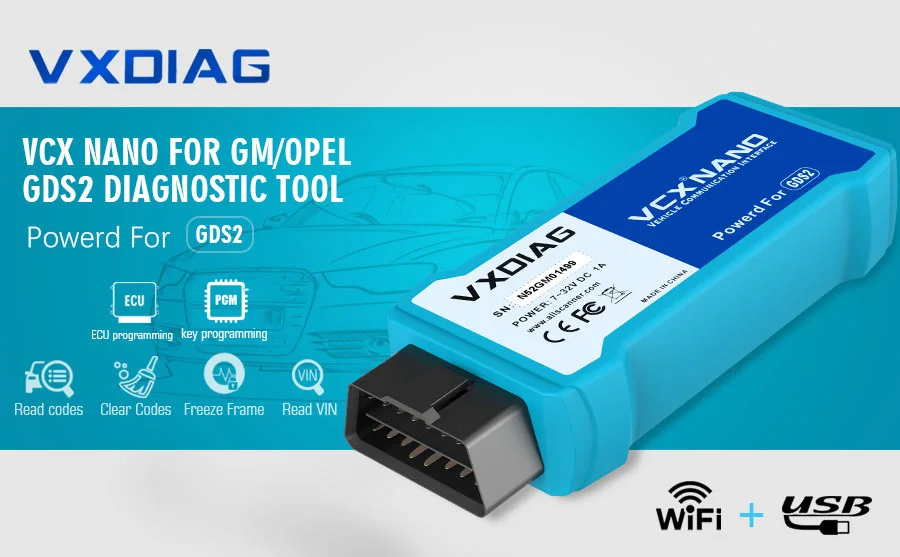 Wifi VXDIAG VCX NANO для GM/OPEL VXDIAG для GM/OPEL поддержка GM Tech2Win и GDS2 wifi версия
