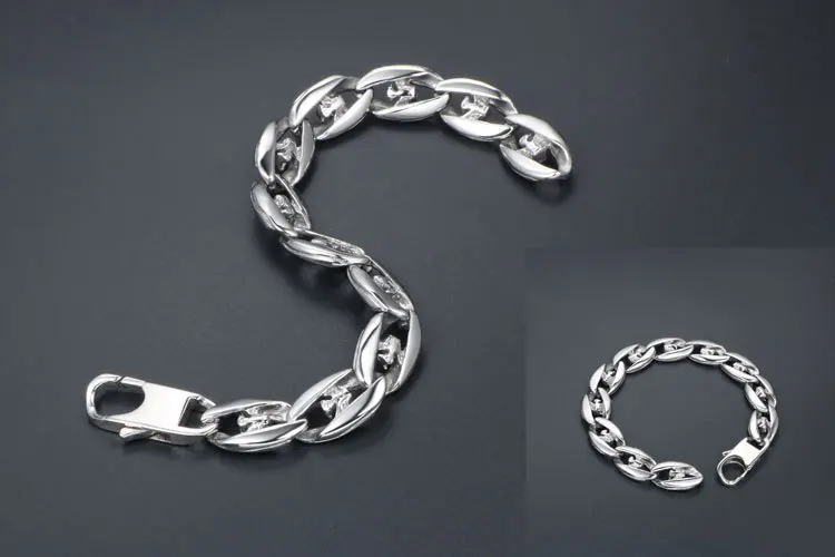 Широкий браслет с вырезами в форме птицы мужские ювелирные изделия из стали S.