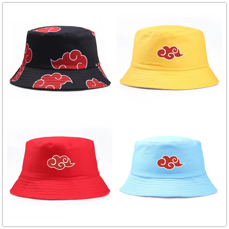 

Anime Hapyto Akatsuki Cloud Hat Unisex Panama Cap Outdoor Fishing Fisherman Hat Casual Beach Sun Hat