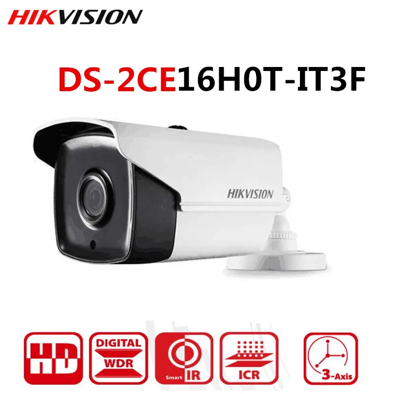 Hik 5MP TVI/AHD/CVI/CVBS 4 в 1 Аналоговый пуля Камера DS-2CE16H0T-IT3F 5 мегапикселя с высоким уровнем