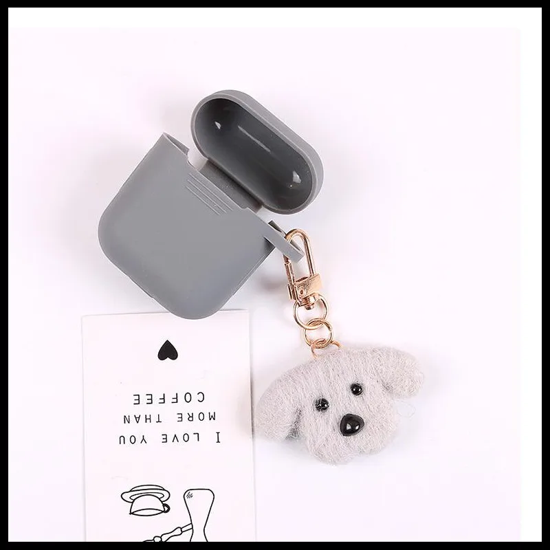 2019 Новая мода с милой собачкой Airpods подвеска брелок для автомобиля брелки ключей