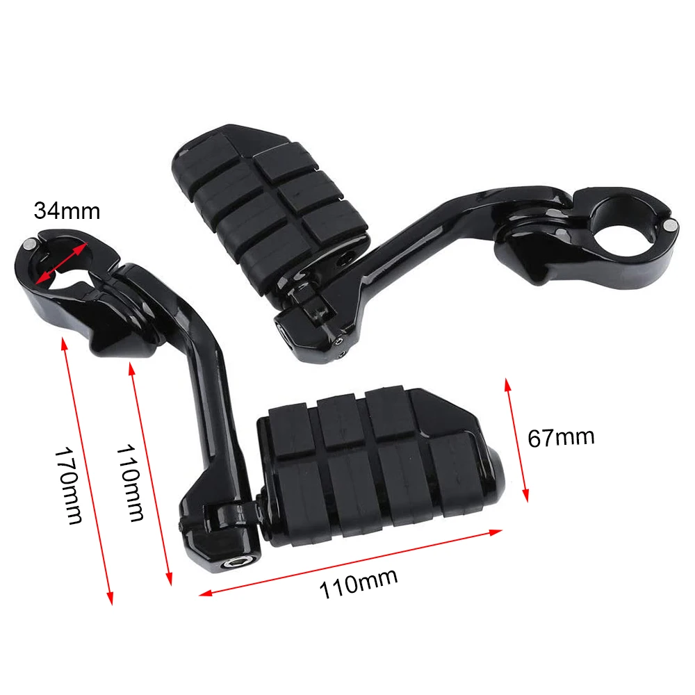

2pcs 1 / 4 32mm Highway Foot Pegs Adjustable Short/ Long Style Foot Rests for Harley for Yamaha for Honda with 1.25 Inch Engine